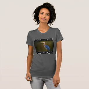 Camiseta Gran garza azul Tira de película de vida silvestre