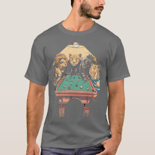Camiseta Gran gato billar divertidos animales jugando al bi