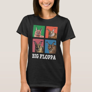 Camiseta Gran gato Floppa Meme Cute caja cuadrada Caracal s