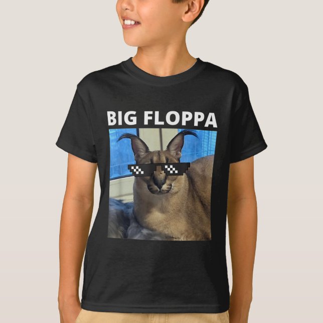Camiseta Gran gato meme floppa (Anverso)