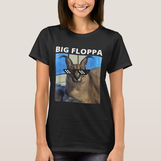 Camiseta Gran gato meme floppa (Anverso)