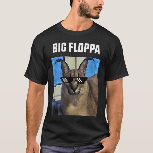 Camiseta Gran gato meme floppa (Anverso)