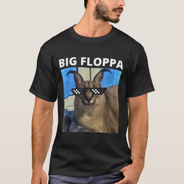 Camiseta Gran gato meme floppa (Anverso)
