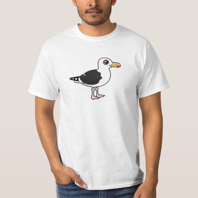 Camiseta Gran gaviota de espalda negra de Birdorable (Anverso)