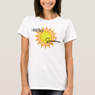 Camiseta Gran gráfico solar con las palabras "Hola Sunshine