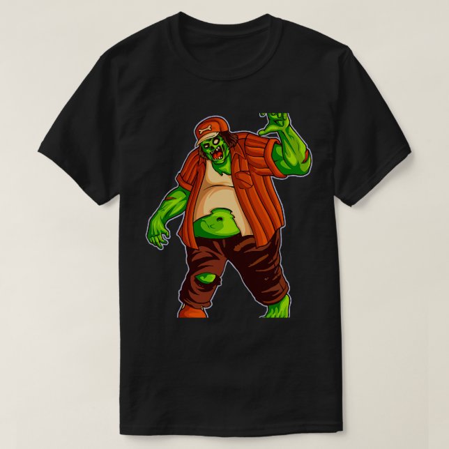 Camiseta Gran Grasa divertida Zombie Walker con el mejor di (Diseño del anverso)