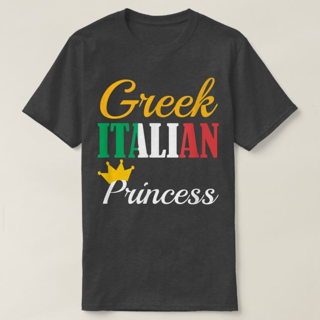 Camiseta GRAN GRECIA ITALIANA PRINCESSProud Grecia Orgullo  (Diseño del anverso)