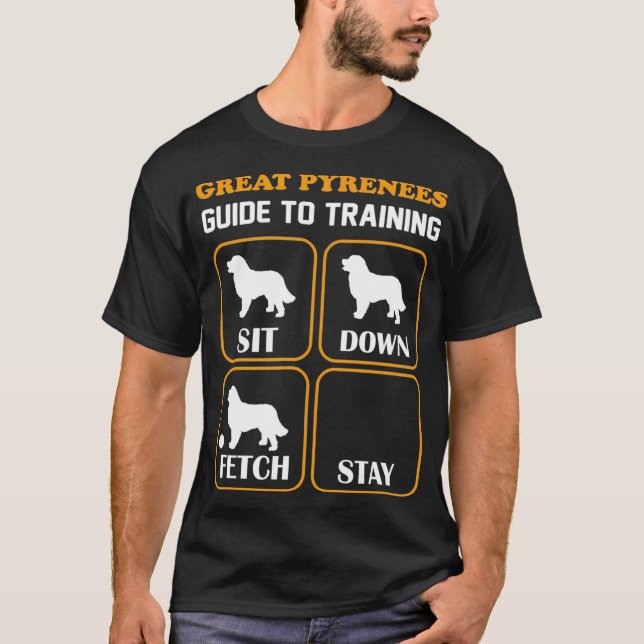 Camiseta Gran Guía de Pirineos para entrenar a divertidos M (Anverso)