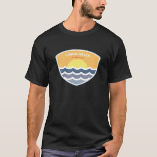 Camiseta Gran Haven Michigan MI Sunset Vacation Souvenir