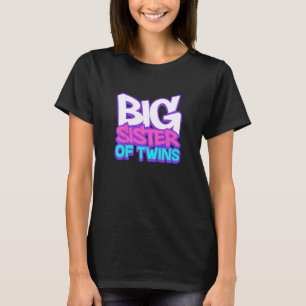 Camiseta Gran Hermana de Gemelos Anuncio de Embarazo para N
