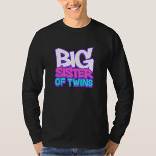 Camiseta Gran Hermana de Gemelos Anuncio de Embarazo para N