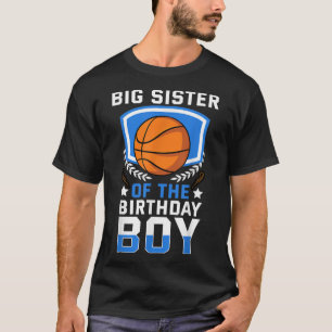 Camiseta Gran Hermana De La Familia De Baloncesto De Cumple