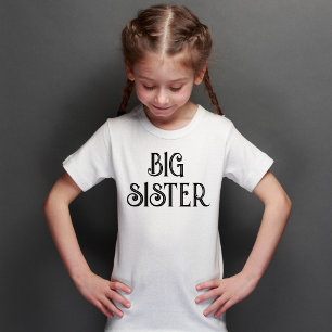 Camiseta Gran Hermana de la Tipografía Retro Negra personal