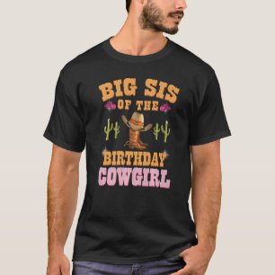 Camiseta Gran Hermana De La Vaquera De Cumpleaños Cumpleaño