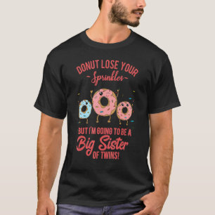 Camiseta Gran Hermana del embarazo de gemelos revela donut 