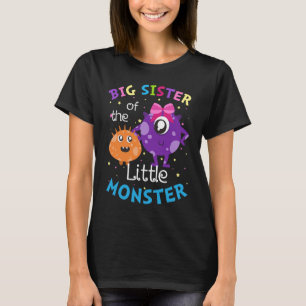 Camiseta Gran Hermana Del Monstruo Del Cumpleaños Del Peque