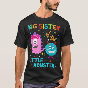 Camiseta Gran Hermana Del Monstruo Del Cumpleaños Del Peque