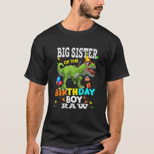 Camiseta Gran Hermana Dinosaur Funny Cuidad Birthday Boy Fa