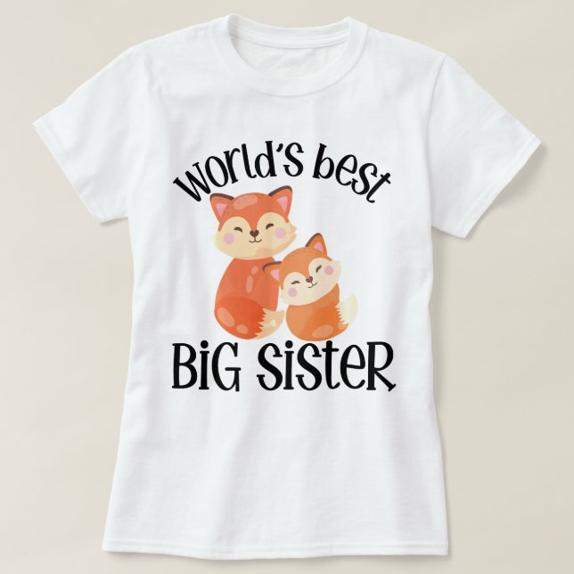Camiseta Gran Hermana Fox Baby Invitación (Diseño del anverso)