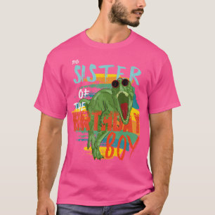 Camiseta Gran Hermana niño cumpleaños T Rex Dinosaurio Mate