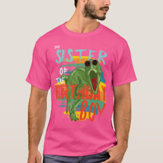 Camiseta Gran Hermana niño cumpleaños T Rex Dinosaurio Mate