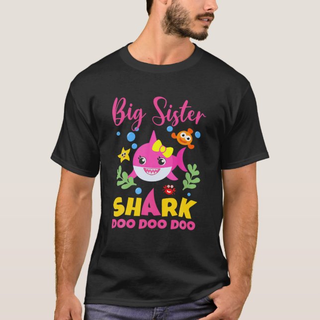 Camiseta Gran Hermana Regalo de Tiburón Cute Baby Sharm Mat (Anverso)