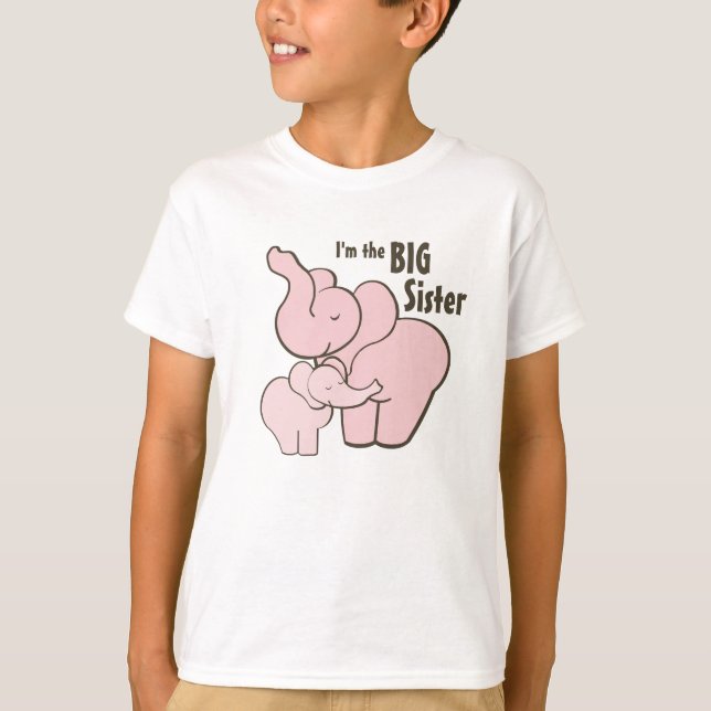 Camiseta Gran Hermana Rosa Elefante (Anverso)