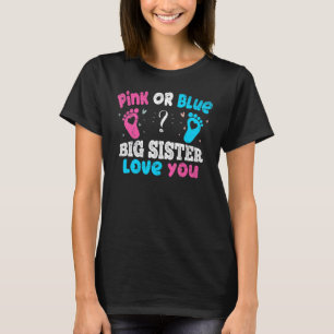 Camiseta Gran Hermana Rosa O Azul Amar A Su Bebé Fiesta Gen