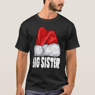 Camiseta Gran Hermana Santa Hat Navidades Pajama Matching F