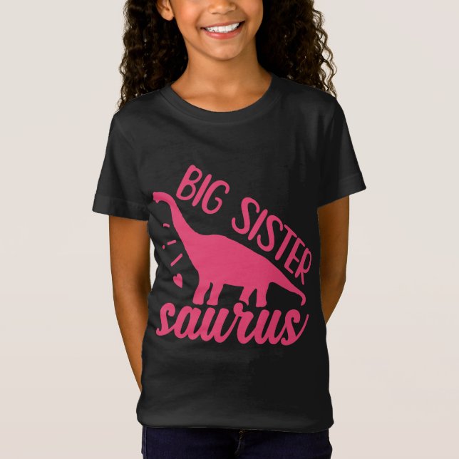 Camiseta Gran Hermana Saurus en rosa (Anverso)