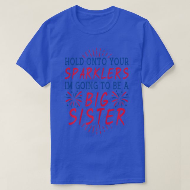 Camiseta Gran Hermana Sparkler Estados Unidos 4 De Julio Em (Diseño del anverso)