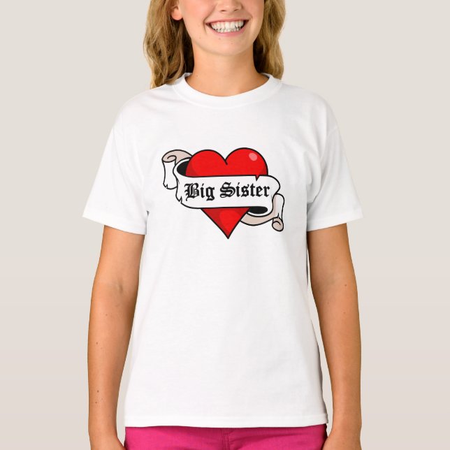 Camiseta Gran Hermana Tattoo Heart (Anverso)