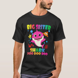 Camiseta Gran Hermana Tiburón Doo Doo Graciosa Bebé Mamá Pa