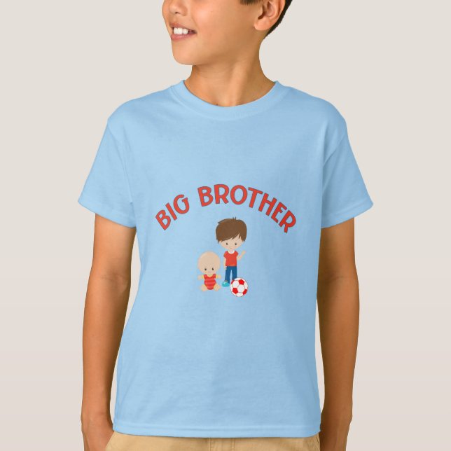 Camiseta Gran Hermano con Hermano Bebé Orgulloso Hermano  (Anverso)