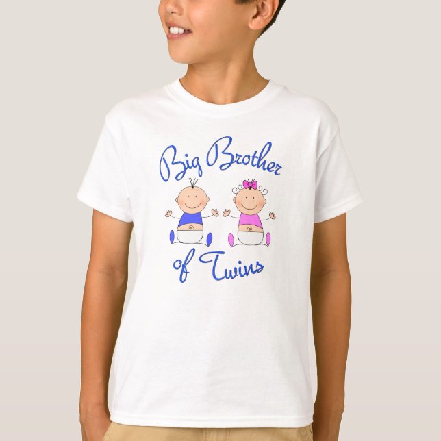 Camiseta Gran Hermano de Bebés Gemelos (Anverso)