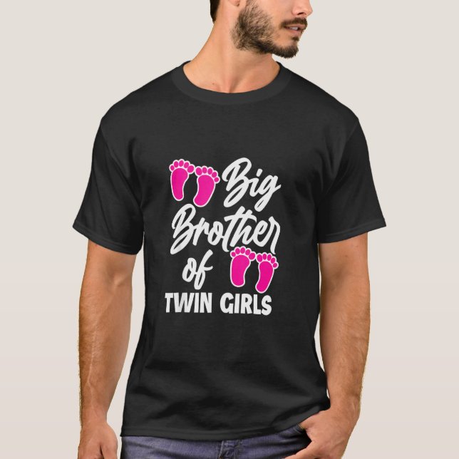 Camiseta Gran Hermano De Chicas Gemelos Nuevo Hermano Herma (Anverso)