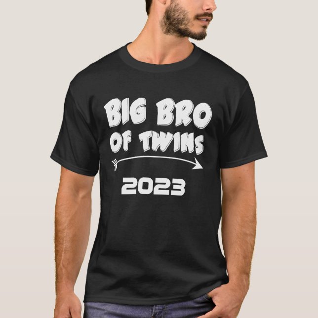 Camiseta Gran Hermano de Gemelos 2023 Niño Invitación a (Anverso)