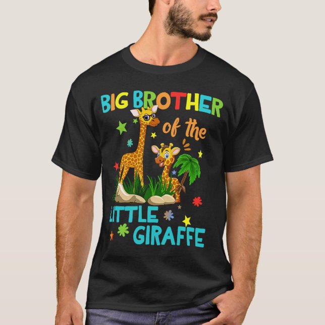 Camiseta Gran Hermano De Giraffe Cumpleaños Familia (Anverso)