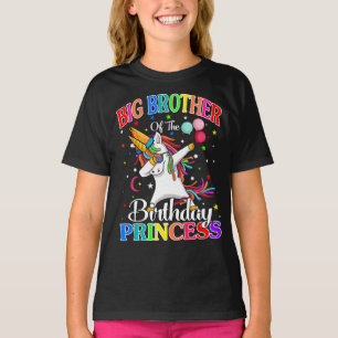 Camiseta Gran Hermano De La Princesa De Cumpleaños Unicorn