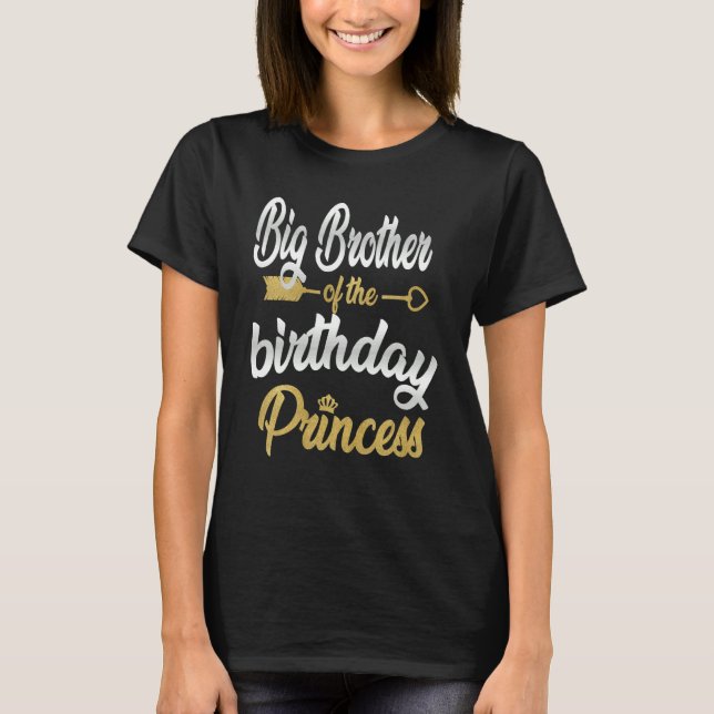Camiseta Gran Hermano De La Princesa Nacida Fiesta Chica (Anverso)