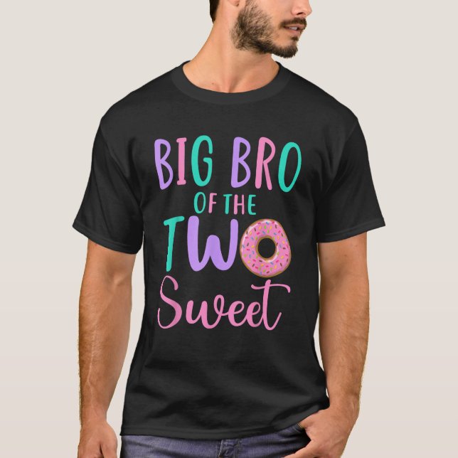 Camiseta Gran hermano de los dos dulces hermanos cumpleañer (Anverso)