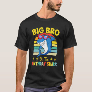 Camiseta Gran Hermano Del Cumpleaños De Tiburón Cumpleaños 