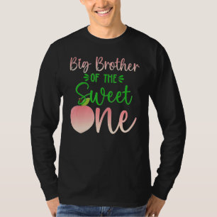 Camiseta Gran Hermano Del Cumpleaños Un Peach Primer Verano