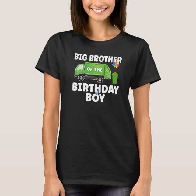 Camiseta Gran Hermano Del Niño Cumpleaños Reciclando El Tem (Anverso)