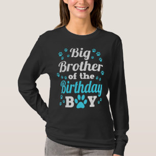 Camiseta Gran Hermano Del Niño De Cumpleaños Perro Paw Bday