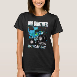 Camiseta Gran Hermano Del Niño De Cumpleaños Trex Dinosaur