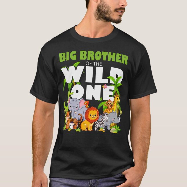 Camiseta Gran Hermano del salvaje Safari de cumpleaños de u (Anverso)