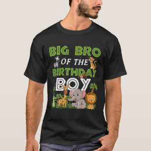Camiseta Gran Hermano Del Zoológico De Birthday Boy Animal