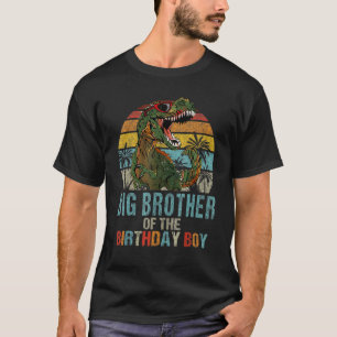 Camiseta Gran Hermano Dinosaurio Del Niño De Cumpleaños Coi