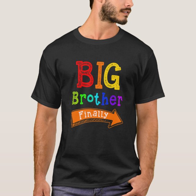 Camiseta Gran Hermano Finalmente Para Niños Y Hermanos Mayo (Anverso)